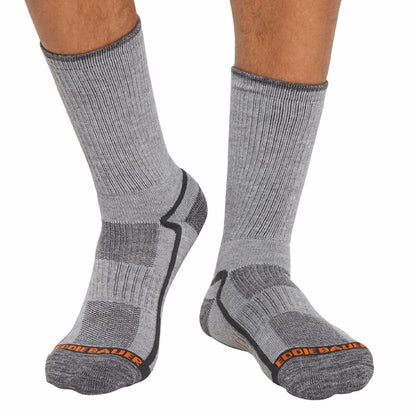 Eddie Bauer Men's Trail Socks - 6-Pack (Black/Grey/Green, 6-12)