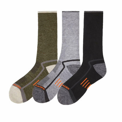 Eddie Bauer Men's Trail Socks - 6-Pack (Black/Grey/Green, 6-12)