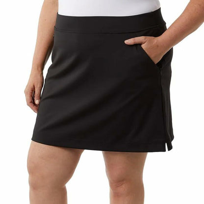 32 Degrees Women’s Skort with Inner Shorts, 2 Front Pockets, High Waist Athletic Tennis & Golf Skirt (Black, X-Large)