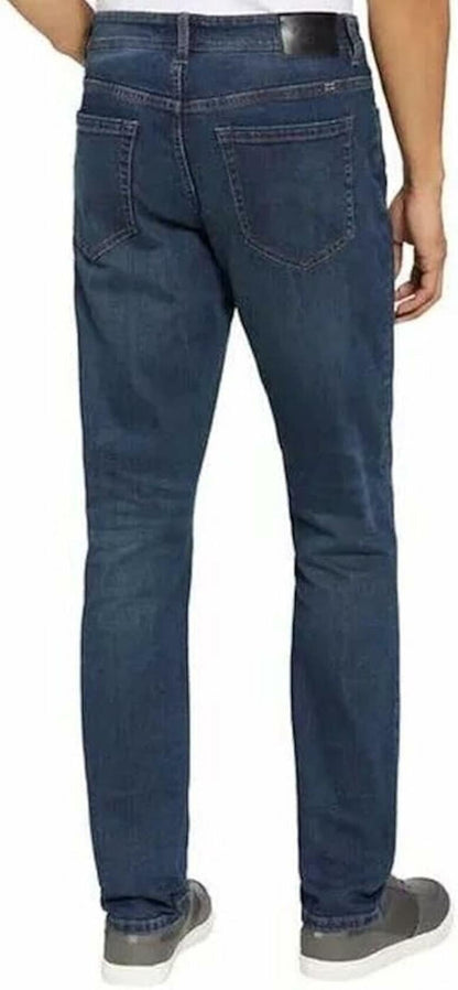 English Laundry Denim Co. Men's Harrow Straight Fit 5 Pocket Jean (US, Waist Inseam, 30, 30, Regular, Regular, Dark Blue)