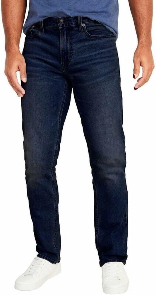 English Laundry Denim Co. Men's Harrow Straight Fit 5 Pocket Jean (US, Waist Inseam, 30, 30, Regular, Regular, Dark Blue)