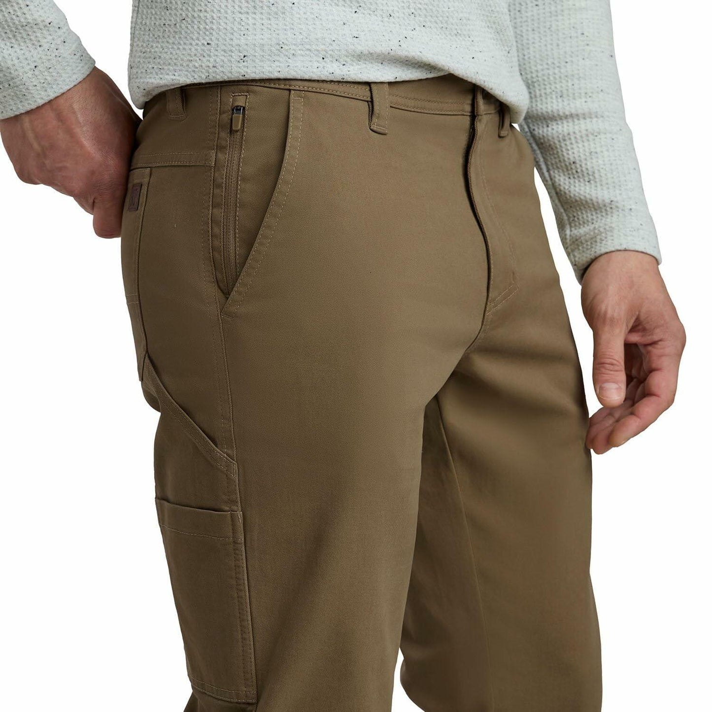 Weatherproof 5 Pocket Utility Work Pants for Men, Relaxed Fit Cotton Mens Travel Pants, Tactical Hiking Hunting Essentials - Brown 38W X 30L