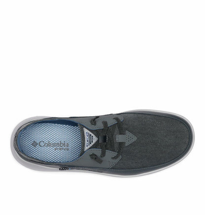 Columbia Mens PFG Boatside Relaxed Non Slip Boat Shoe, Grill/Mountain, 14