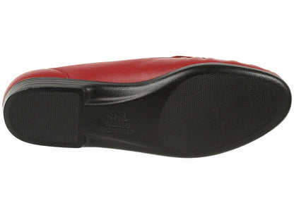 SAS® Simplify Comfort Loafers for Women – Tri-Pad® Comfort System – PU Construction - Supersoft® Red 6 WW - Double Wide (D)