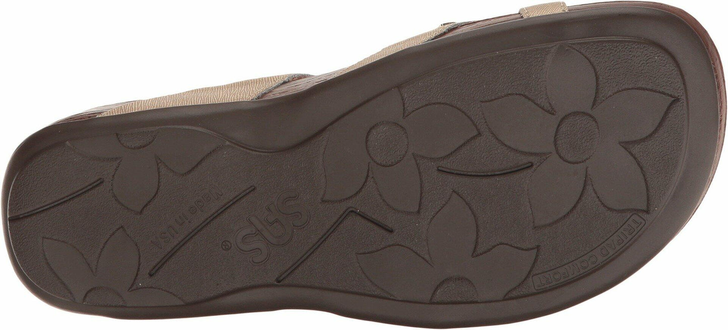 SAS Jett - Flats for Women - Adjustable Buckle Closure - Soft Textile Linings - Instep Straps - Lightweight Metallic Gold 5.5 M - Medium (B)