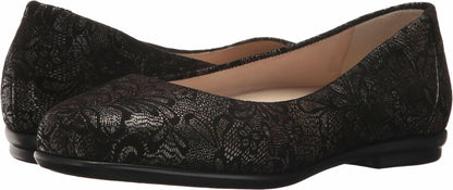 SAS Scenic Comfort Ballet Flat Black Lace 10 N - Narrow (AA)