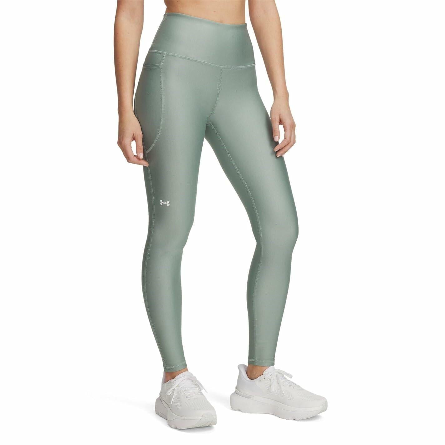 Under Armour Womens HeatGear Armour High Waisted Leggings, Silica Green / White XX-Large