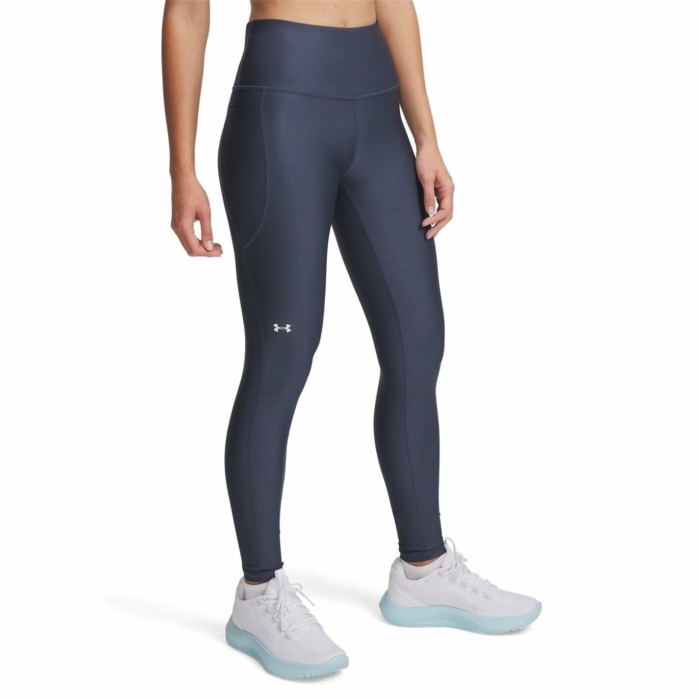Under Armour Womens HeatGear Armour High Waisted Leggings, (044) Downpour Gray / / White, XX-Large