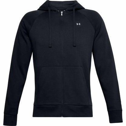 Under Armour Men's UA Rival Fleece Full Zip Hoodie , Black (001)/Onyx White , Small