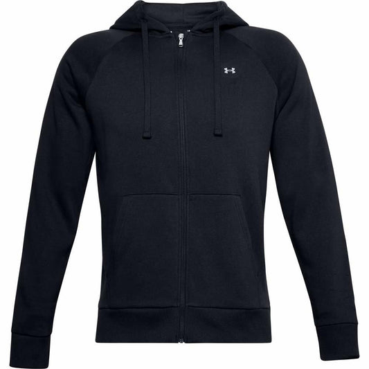 Under Armour Men's UA Rival Fleece Full Zip Hoodie , Black (001)/Onyx White , Small