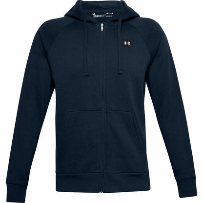Under Armour Men's UA Rival Fleece Full Zip Hoodie , Academy Blue (408)/Onyx White , Medium