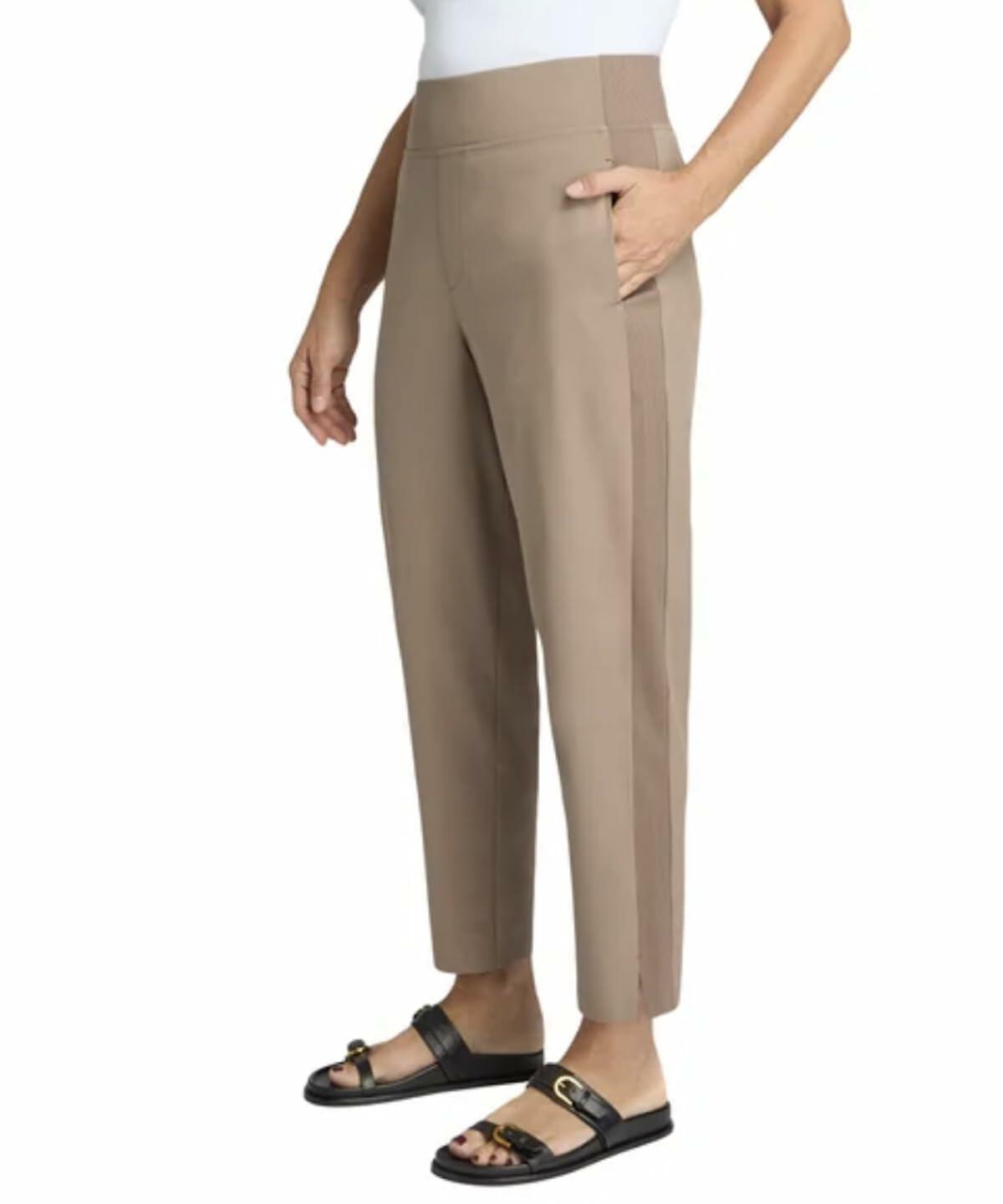 KIRKLAND Signature Women's Quick Dry Stretch Pull On Ankle Pant (US, Alpha, X-Large, Regular, Regular, Tan)