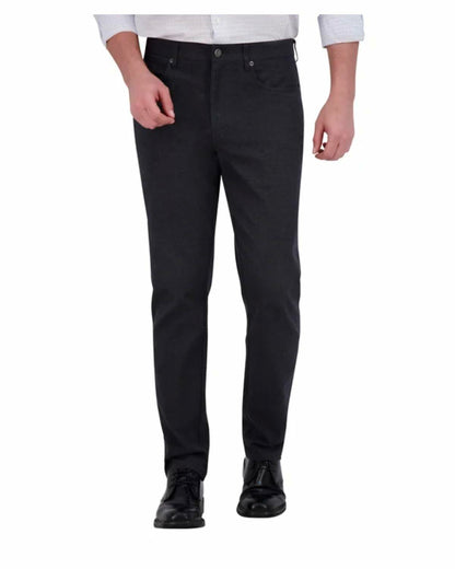 KIRKLAND Signature Men's Stretch Comfort Tapered Fit Brushed 5 Pocket Pant (US, Waist Inseam, 40, 30, Regular, Regular, Gray)