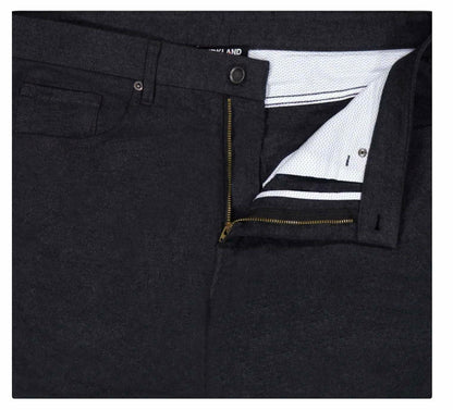 KIRKLAND Signature Men's Stretch Comfort Tapered Fit Brushed 5 Pocket Pant (US, Waist Inseam, 40, 30, Regular, Regular, Gray)