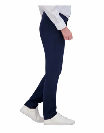 KIRKLAND Signature Men's Stretch Comfort Tapered Fit Brushed 5 Pocket Pant (US, Waist Inseam, 34, 30, Regular, Regular, Blue)
