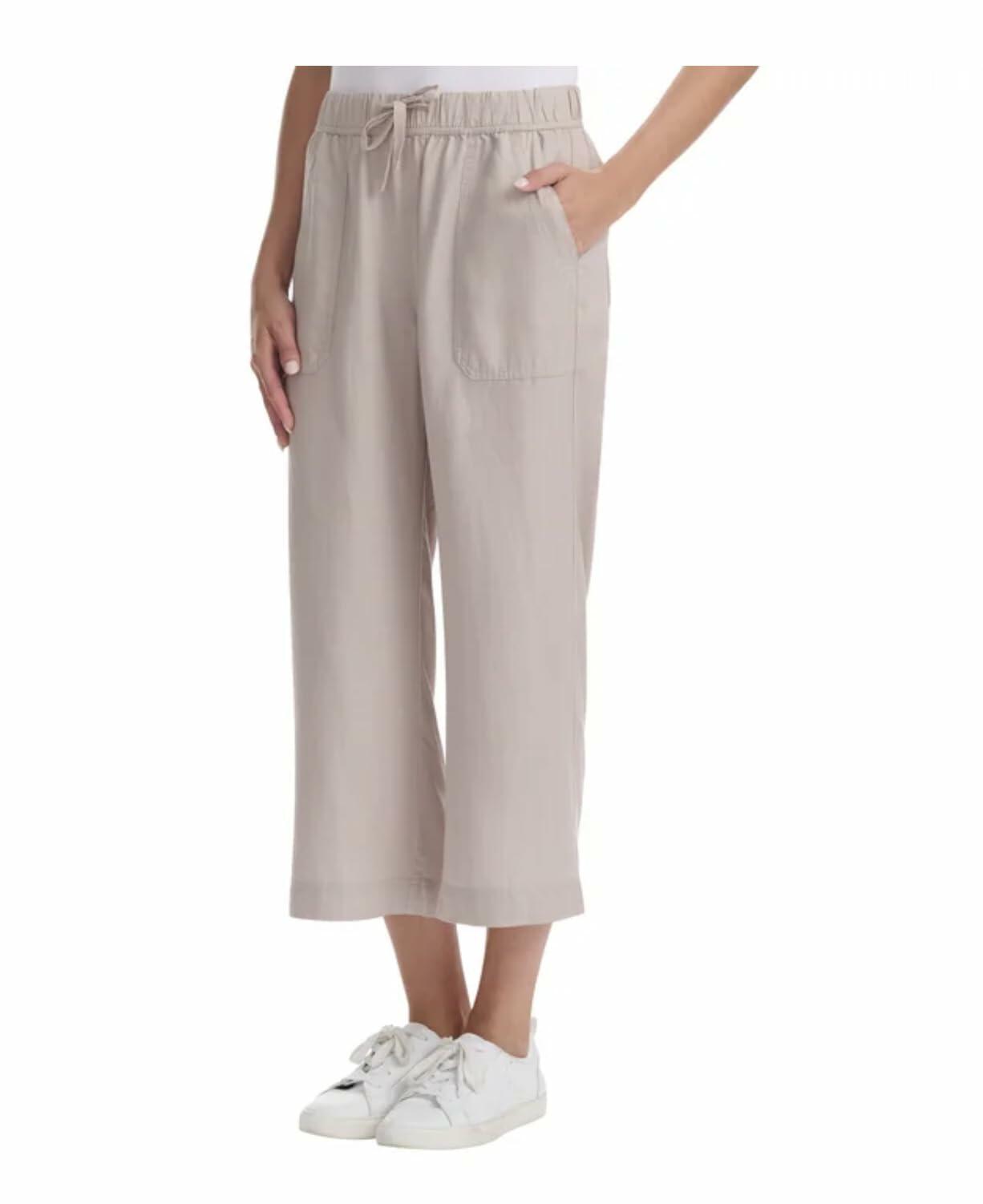 Splendid Women's Pull-On Wide Leg Crop Ankle Pant (US, Alpha, XX-Large, Regular, Regular, Khaki)