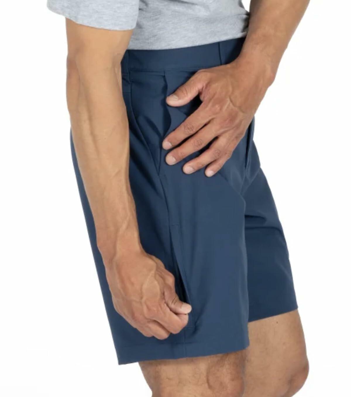 Gerry Men's Comfort Stretch Tech Short with UV Protection (US, Waist, 40, Regular, Blue)