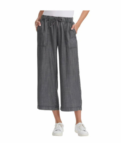Splendid Women's Pull-On Wide Leg Crop Ankle Pant (US, Alpha, XX-Large, Regular, Regular, Black)