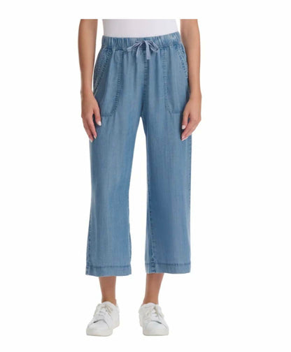 Splendid Women's Pull-On Wide Leg Crop Ankle Pant (US, Alpha, XX-Large, Regular, Regular, Blue)