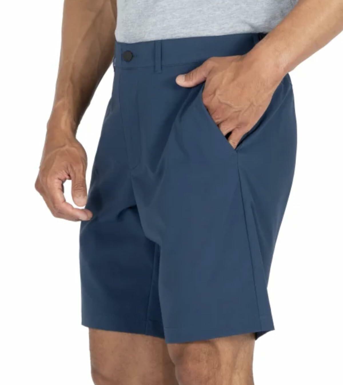 Gerry Men's Comfort Stretch Tech Short with UV Protection (US, Waist, 40, Regular, Blue)