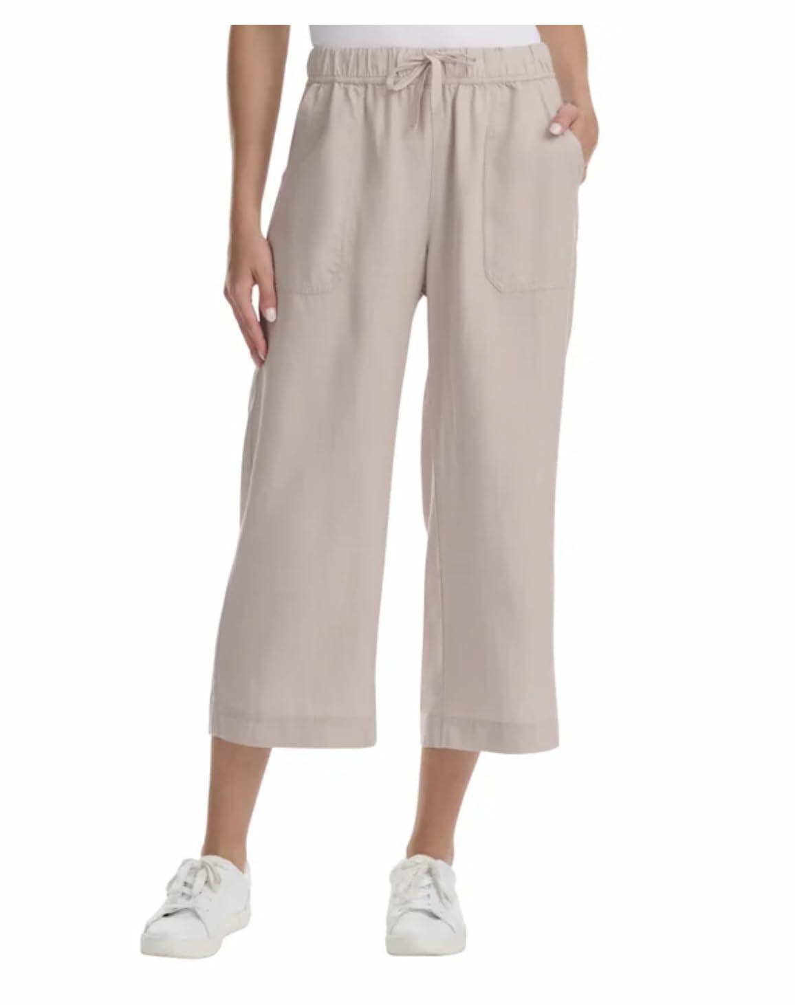 Splendid Women's Pull-On Wide Leg Crop Ankle Pant (US, Alpha, XX-Large, Regular, Regular, Khaki)