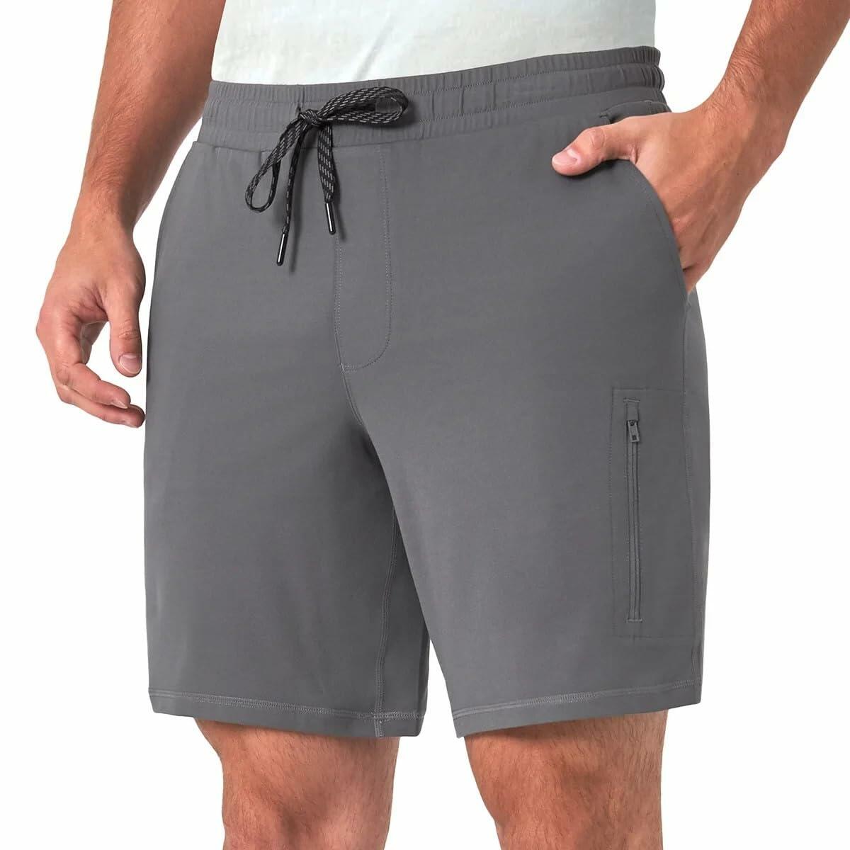 Mondetta Outdoor Project Men's Performance Active Short with Pockets (US, Alpha, XX-Large, Regular, Regular, Gray)