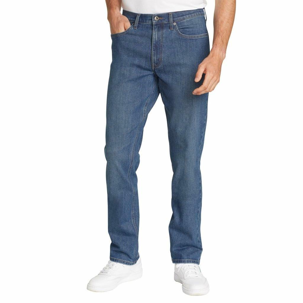 Eddie Bauer Men’s Regular Fit Stretch Jean (Blue, 30W x 29L)