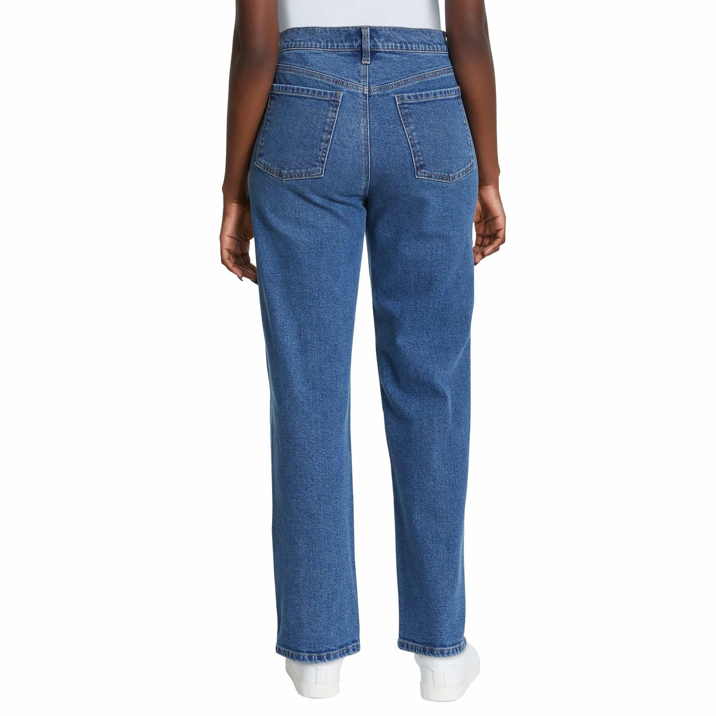 Gloria Vanderbilt Women’s Straight Leg Relaxed Fit Cotton Stretch Jean (Dark Blue, 14)
