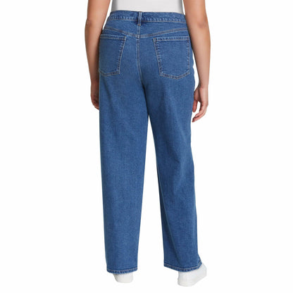 Gloria Vanderbilt Women’s Straight Leg Relaxed Fit Cotton Stretch Jean (Dark Blue, 14)