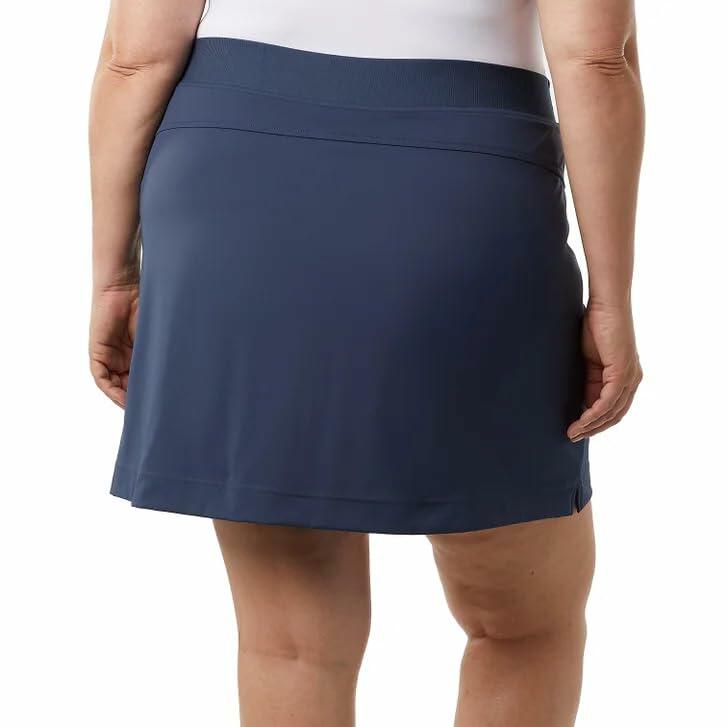 32 Degrees Women’s Skort with Inner Shorts, 2 Front Pockets, High Waist Athletic Tennis & Golf Skirt (Blue, XX-Large)
