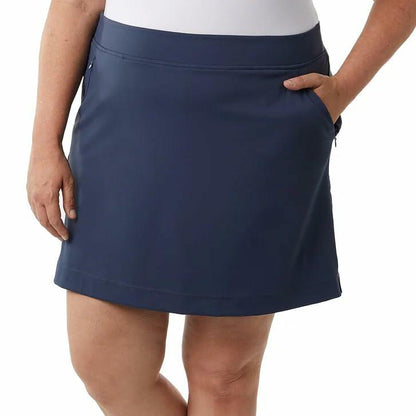 32 Degrees Women’s Skort with Inner Shorts, 2 Front Pockets, High Waist Athletic Tennis & Golf Skirt (Blue, XX-Large)