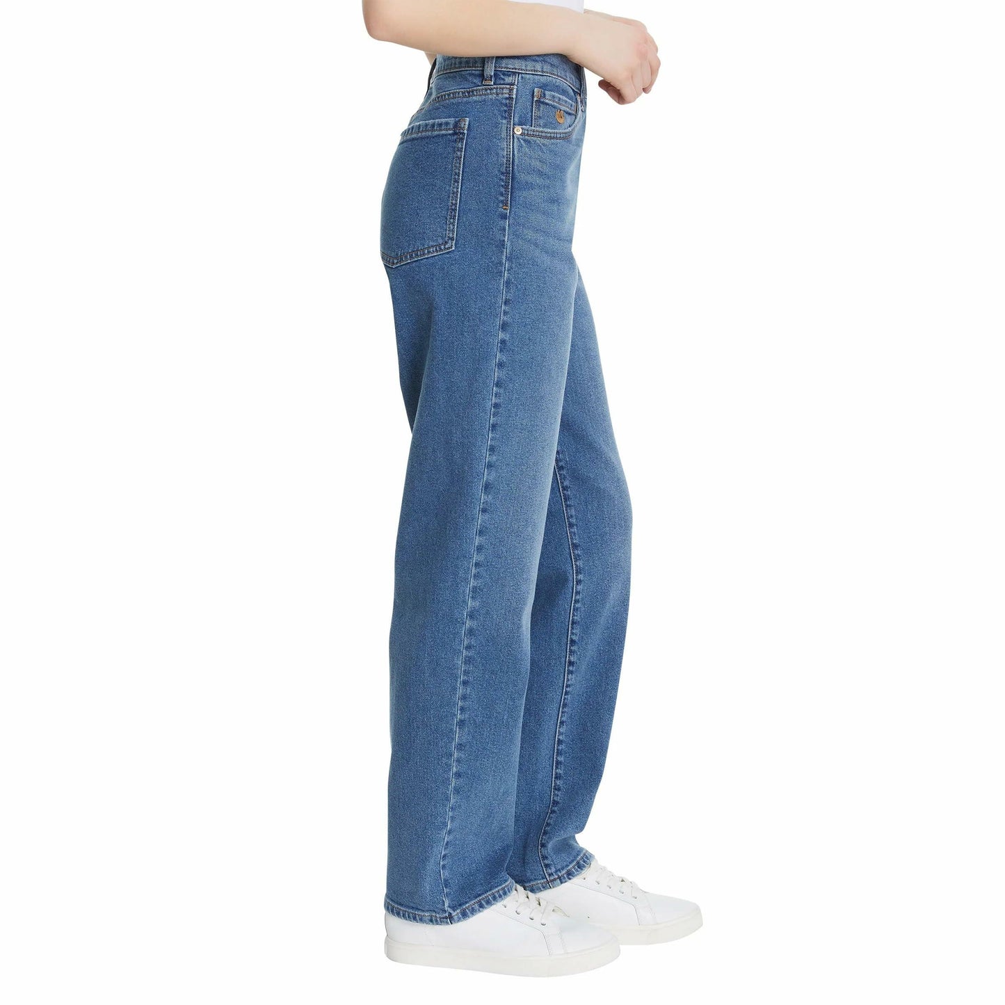 Gloria Vanderbilt Women’s Straight Leg Relaxed Fit Cotton Stretch Jean (Dark Blue, 14)